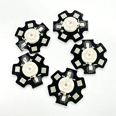 ดาวบอร์ดคอนเวกซ์ 1W 3000K 3200K With Pad 3.1-3.3v พลังงานสูง SMD LED สีขาวอบอุ่น