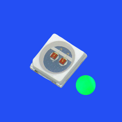 SMD3030 3.0x3.0mm สีเขียว 520- 525nm 8-12LM 120deg เลนส์ใสต่อน้ํา PCT Bracket LED Chip