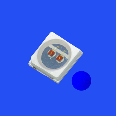 SMD3030 3.0x3.0mm สีน้ําเงิน 460-470nm 1-2LM 120deg เลนส์ใสต่อน้ํา PCT Bracket LED