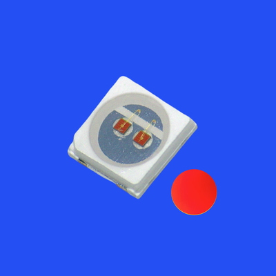 SMD3030 3.0x3.0mm สีแดง 620-625nm 3-5LM 120deg เลนส์ใสน้ํา PCT Bracket LED Chip