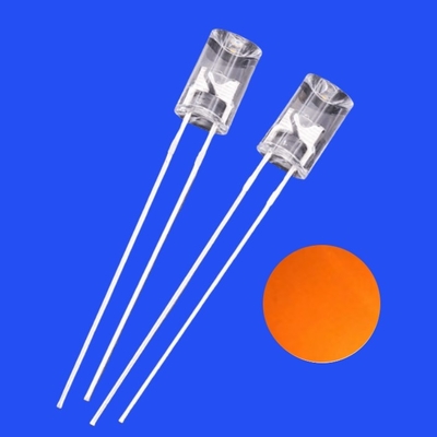 5mm 1.5Hz 1/12 duty Cycle 12V สีส้ม 615nm 1200mcd 90deg resistor รวมไฟฟ้า LED ขอบไร้ขอบ