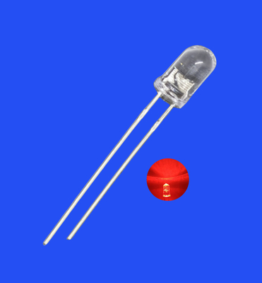 LED แสงสว่าง 5mm 3.0Hz 1/6 Duty Cycle สีแดง 620nm 1200mcd กลม สดใส เลนส์ ดับ แสงสว่าง LED