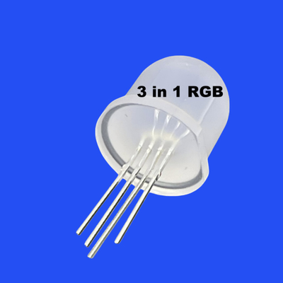 WS2812B 12mm 3 ใน 1 RGB สีเต็มกระจายหัวกลม 60 องศา ไดโอเดส LED พิกเซลที่ติดต่อได้ สําหรับไฟสตริง LED