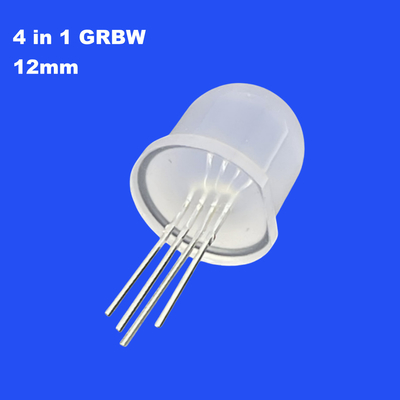 SK6812 12mm 4in1 GRGBW Full Color Diffused Round Head 60deg ไดโอเดสพิกเซล LED สําหรับจอพิกเซล LED